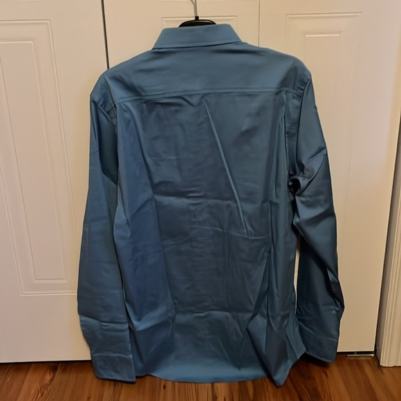 Men's Blue Dress Shirt - Picture 3 of 3